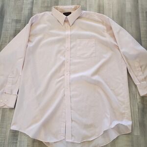 Austin Manor Button Up Long Sleeve Mens Shirt Pink 2XL